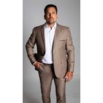 Costume Marrom Slim em Poliviscose - Coleção Tropical Premium King Ternos