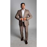 Costume Marrom Slim em Poliviscose - Coleção Tropical Premium King Ternos