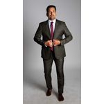 Costume Verde Musgo Slim em Poliviscose - Coleção Tropical Premium King Ternos