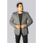 Blazer Veneza Cinza Slim em Moletinho - King Ternos