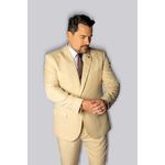 Costume Verona Bege Slim em Poliviscose - King Ternos