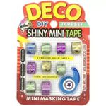 Mini Washi tapes com glitter e suporte