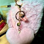 Bolsa de coração de pelúcia 