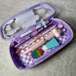 Estojo transparente garota kawaii