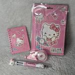 Conjunto de papelaria hello kitty holográfico 