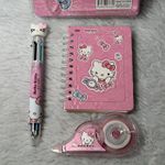 Conjunto de papelaria hello kitty holográfico 