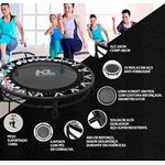 Kit 2 Mini Cama Elástica Jump Profissional 150 Kg e Dvd