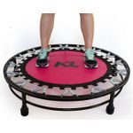 Mini Cama Elastica Rosa Trampolim Jump Profissional + DVD + Capa Protetora 