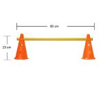 Kit 8 Cones 23 Cm C/Barreiras Funcional Circuito Agilidade 