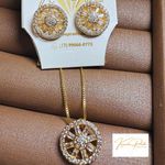 Conjunto Pizza, semijoias em dourado ouro 18k