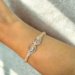 Pulseira Gotas Cravejada - Banhado em Ouro 18k