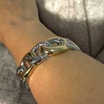 Pulseira DUO - Banhado em Ródio Branco e Ouro 18k