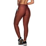 Calça Legging Trilobal Bronze Bolsos Laterais