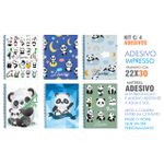 Adesivo Caderno Panda