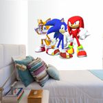 Adesivo Parede Decorativo Sonic, Tails e Knuckles the Echidna