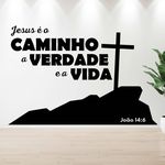 Adesivo de Jesus Bíblico Versículo para Parede