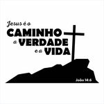 Adesivo de Jesus Bíblico Versículo para Parede