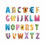 Adesivo Parede Pedagógico Alfabeto para Escola - Creche