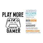 Adesivo parede Gamer play more