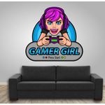 Adesivo parede Gamer girl 