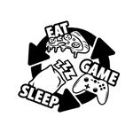 Adesivo parede Gamer eat sleep game