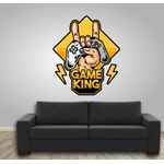 Adesivo parede Gamer king game