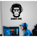 Adesivo parede Gamer monkey