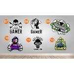 Adesivo gamer 20cmx20cm kit C/6 unidades