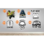 Adesivo gamer 20cmx20cm kit C/6 unidades