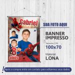 Banner Aniversário Infantil Homem Aranha