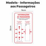 Adesivo Informações ao Passageiro de saídas de emergência