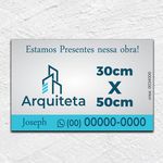 Placa Arquiteta 30x50cm 20 unid 