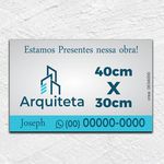 Placa Arquiteta 40x30cm 10 unid