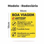 Adesivo Artesp obrigatório atendimento usuario 