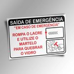 Adesivo Saida de Emergência 