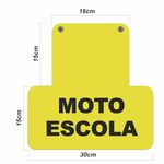 Placa de Moto Escola Obrigatória 
