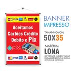 Banner Aceitamos Pix e Cartões 