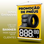 Promoção Pneus Banner para Divulgação