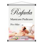 Banner Manicure Pedicure tabela de preço model 1006