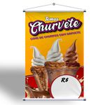  Banner Churvete + Grátis Suporte Para Pendurar 