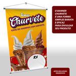 Banner Churvete + Grátis Suporte Para Pendurar 