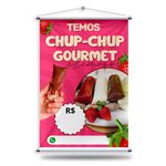 Banner Chup-Chup Gourmet + Grátis Suporte Para Pendurar