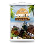  Banner Moqueca Temos + Grátis Suporte Para Pendurar 
