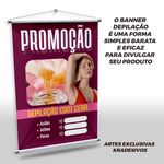 Banner Depilação Promção + Suporte Grátis Para Pendurar 
