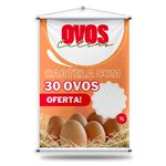 Banner Ovos Extras + Suporte Grátis Para Pendurar