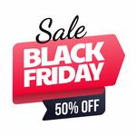 Adesivo Black friday Sale Para Vitrine 50 % OFF