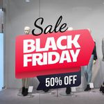 Adesivo Black friday Sale Para Vitrine 50 % OFF