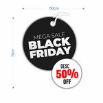 Adesivo Vitrine Black friday Mega Sale 50 % OFF 