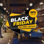 Adesivo Para Vitrine Black Friday 50 % OFF 