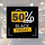 Adesivo Para Vitrine Black Friday 50% Desconto